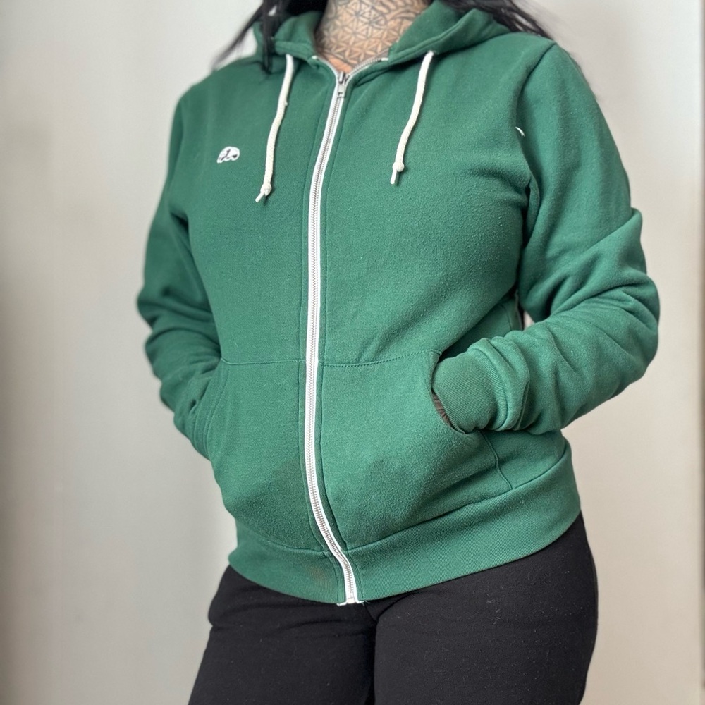 Enjoi Brand Green Zip-Up Hoodie